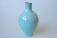 Vase mit Archaischeblau Glasur 2019